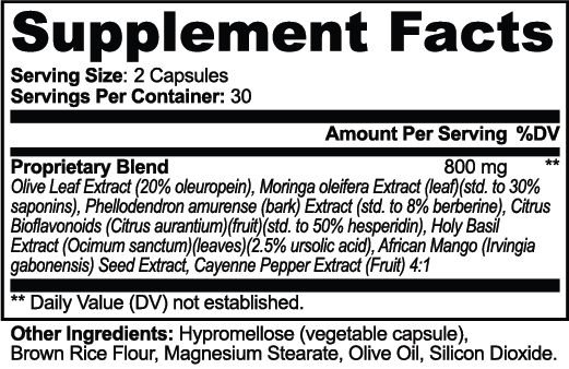 CLC Metabolic Health Formula Supplement Facts